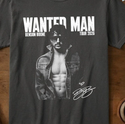 Benson Wanted Man Tour 2026 T-Shirt, Benson Boone Tee, Retro Music Concert Shirt, Wanted Man Inspired Graphic T-Shirt