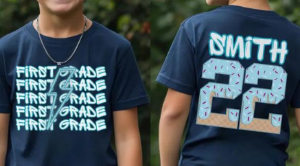 First Day of School 2026 T-Shirt โ Personalized Tee with Name, First Day of School Outfit for Boys & Girls